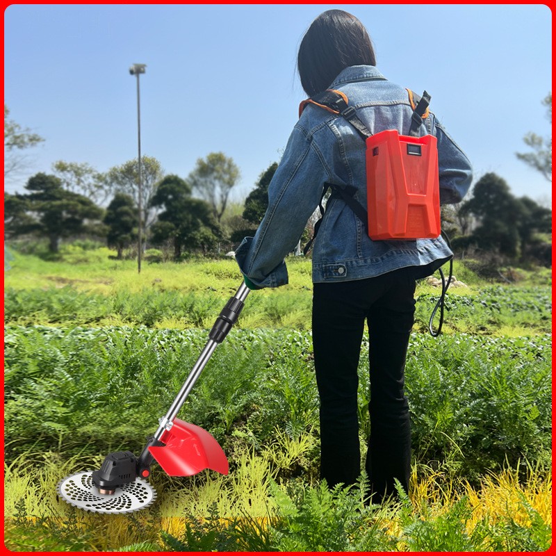 无刷锂电割草机除锄草机小型家用手持电动打草机充电式草坪修剪机图3