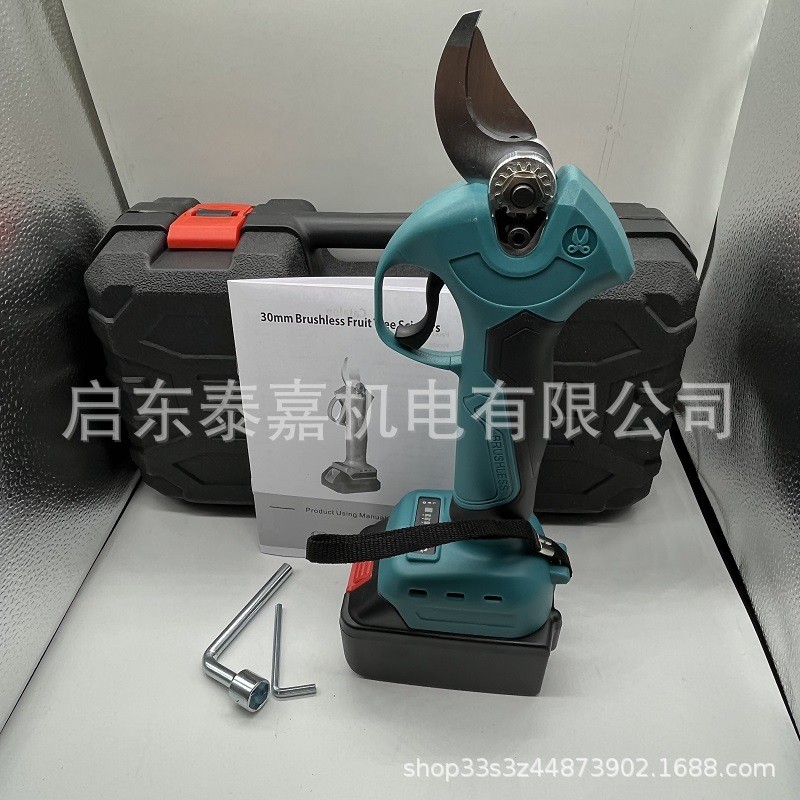 电动修枝剪刀充电式强力园林果树专用剪子锂电粗枝修剪神器图2