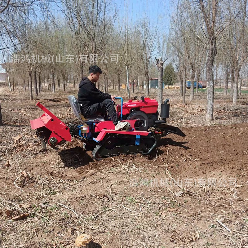 微耕机多功能农用水田开沟拖拉机打田机翻土机 四驱乘坐式旋耕机图2