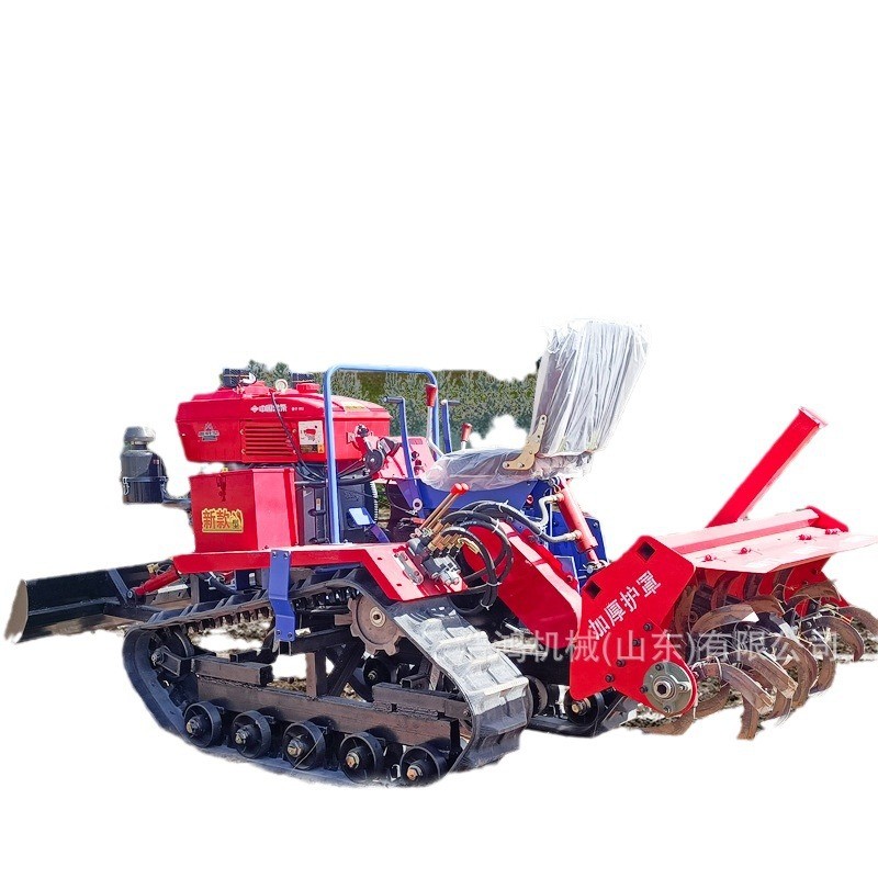 微耕机多功能农用水田开沟拖拉机打田机翻土机 四驱乘坐式旋耕机图5