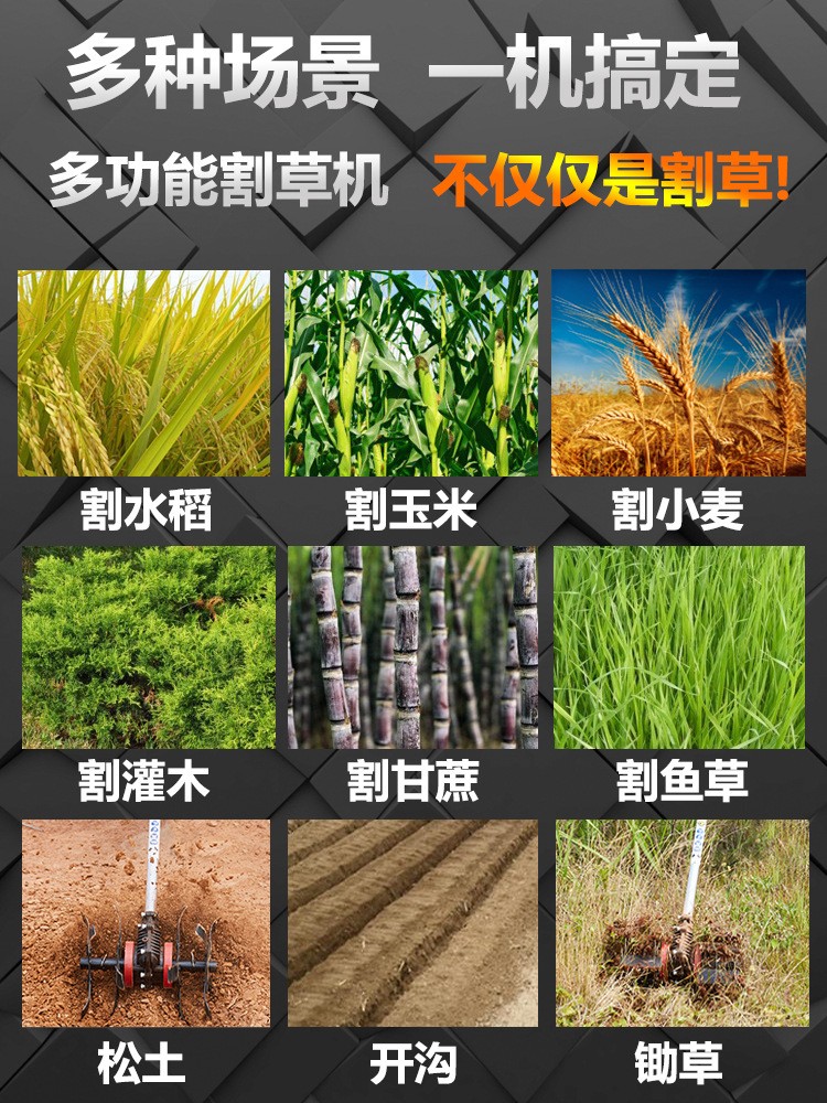 进口雅马哈割草机小型多功能农用家用汽油锄打草机背负式收割除草图4