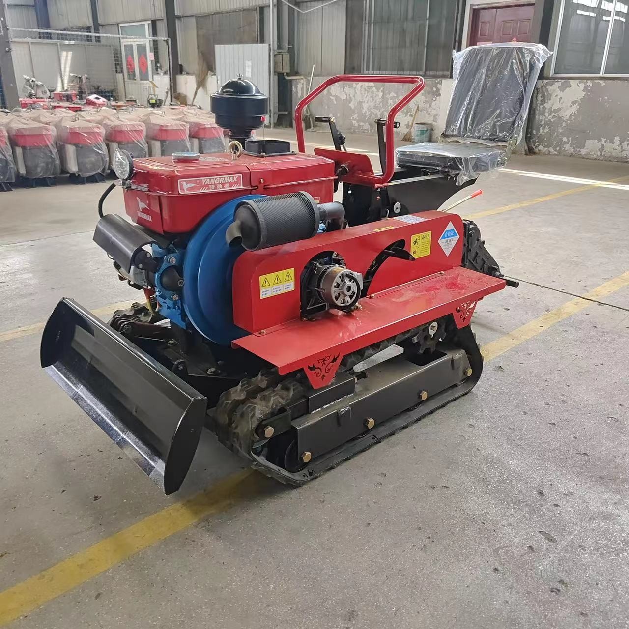 多功能履带式微耕机硬土打地耕地机柴油四驱小型农机乘坐式旋耕机图2