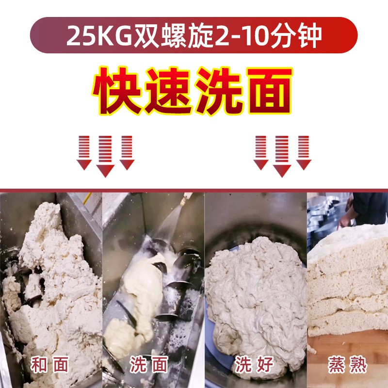 新款静音和面洗面筋一体机双螺旋洗面浆机全套商用凉皮洗面机小型图3