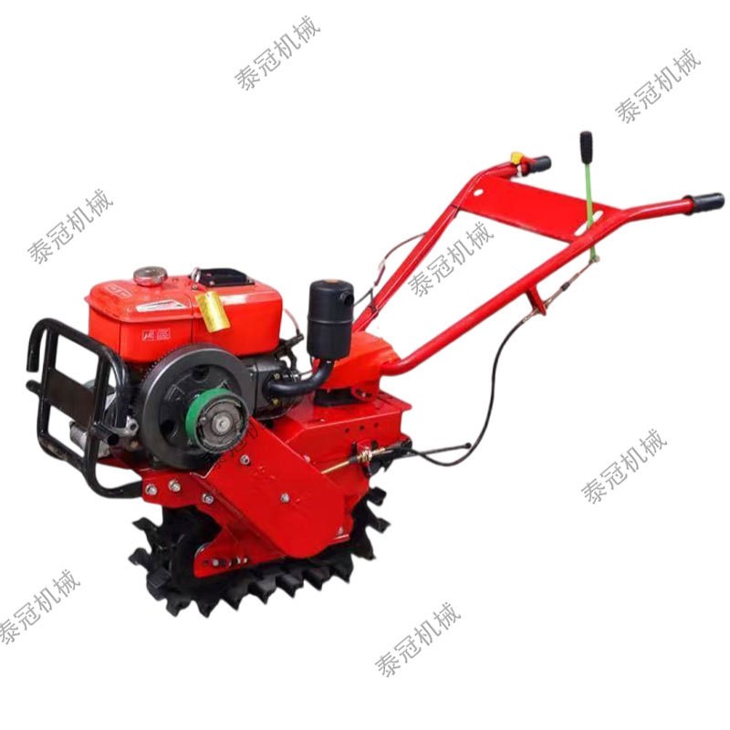 小红牛开沟除草耘耕播种施肥机大棚山地丘陵果园多功能链轨微耕机图5