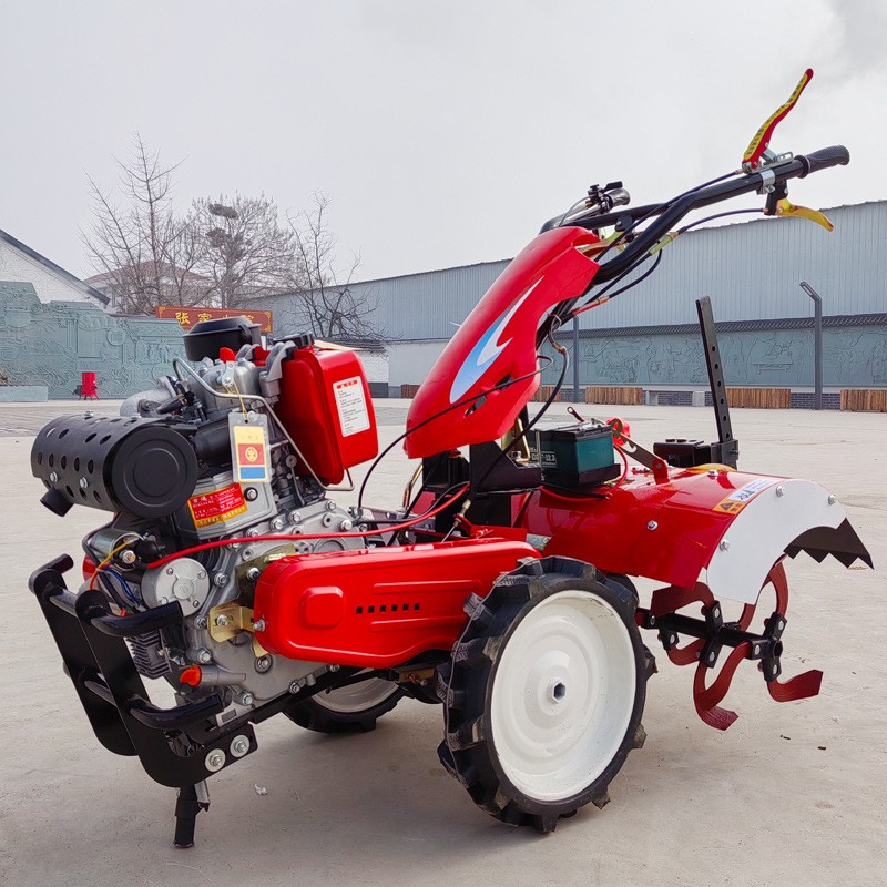 厂家直销微耕机四驱柴油耕地机 小型开沟机农用犁地农耕旋耕机图2
