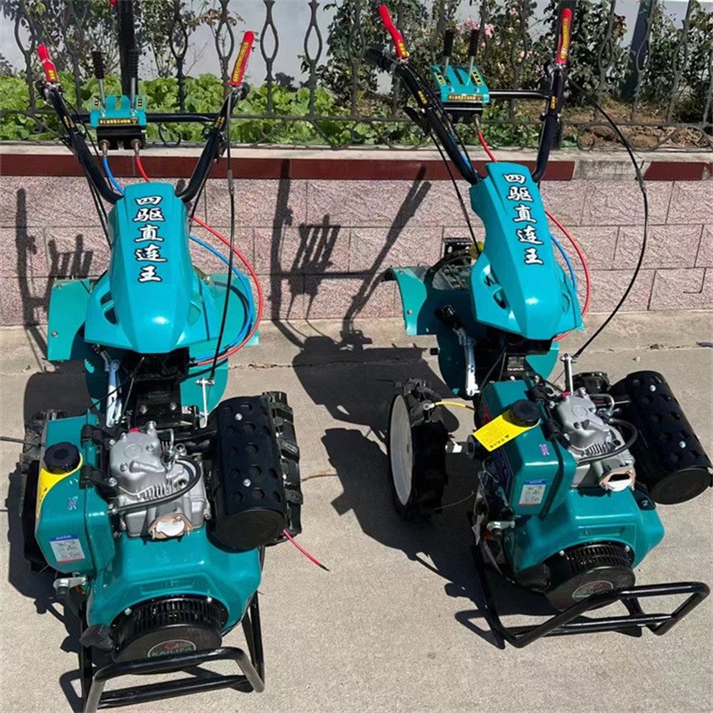 柴油四驱旋耕机 多功能大葱开沟培土机 自走式小型微耕机图3