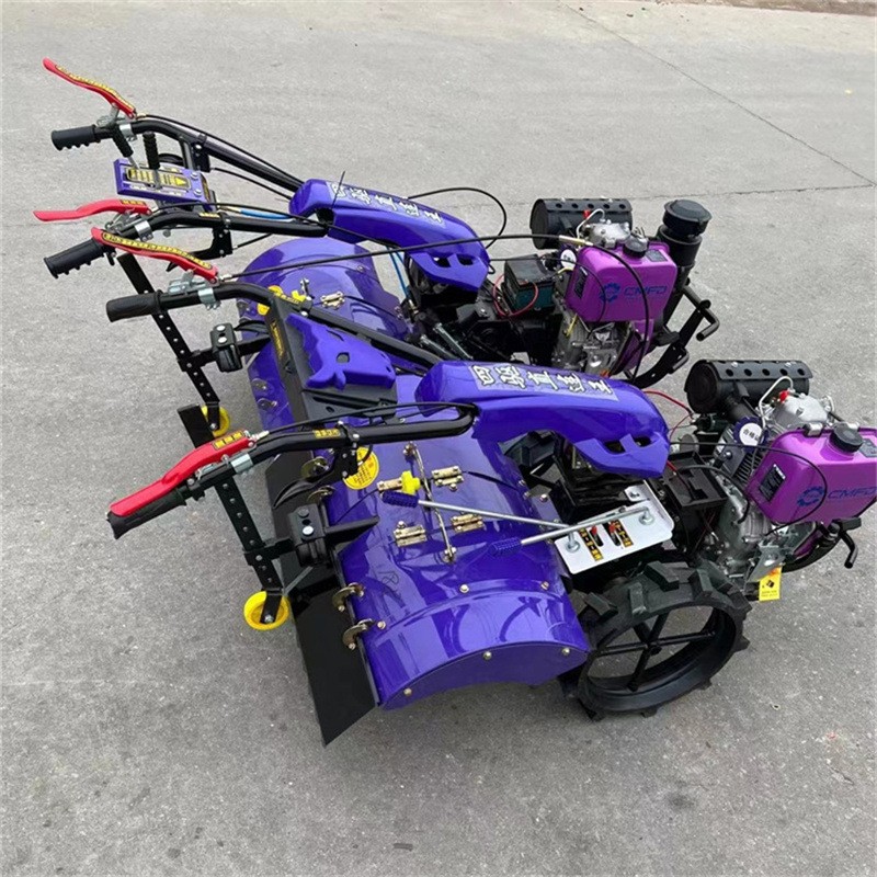 柴油四驱旋耕机 多功能大葱开沟培土机 自走式小型微耕机图2