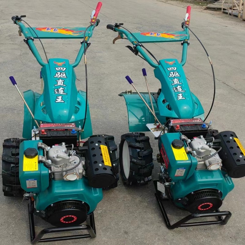 微型多功能耕地机 果园四驱后旋微耕机 大马力电启动旋耕田机图3