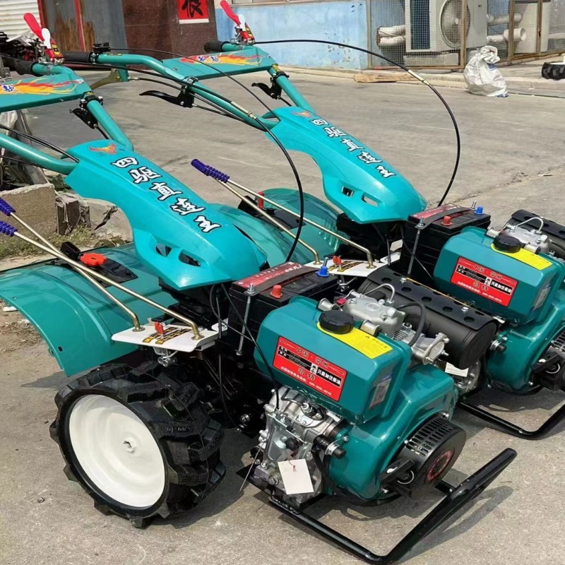 微型多功能耕地机 果园四驱后旋微耕机 大马力电启动旋耕田机图2