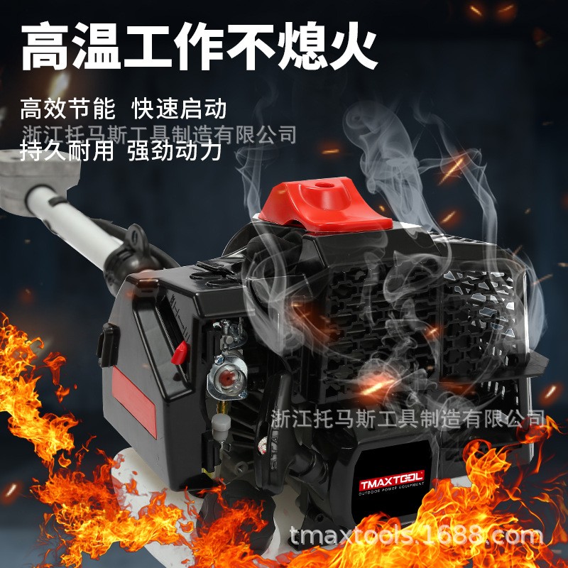 厂家制造汽油型割草机侧挂式肩带高效切割动力62CC易操控除草收割图2