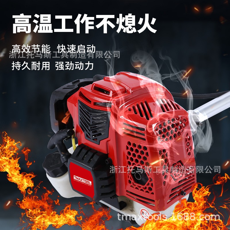 园林工具割灌机系列65CC大功率2.3KW汽油动力悬挂式背带割草机图2
