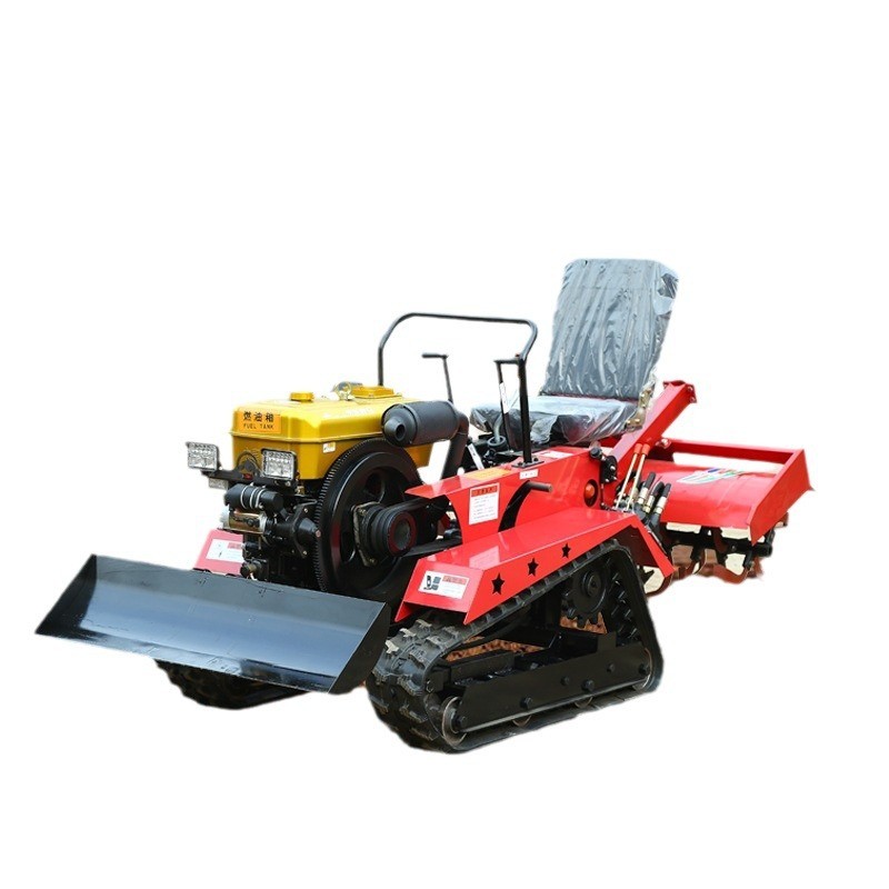 履带式微耕机农用拖拉机小型柴油水旱两用耕田施肥耕地开沟旋耕机图5