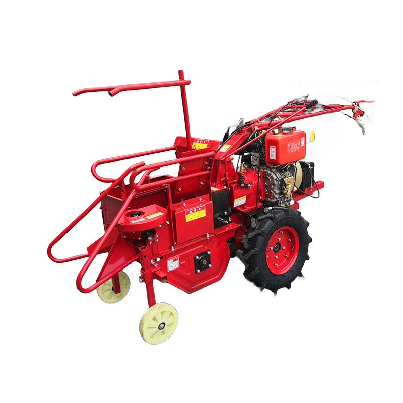 供应188柴油玉米收割机 手扶式单行玉米收获机 打碎秸秆摘玉米棒图4