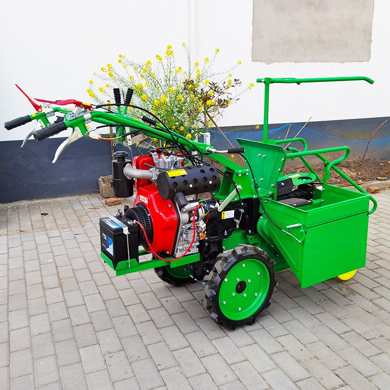 供应188柴油玉米收割机 手扶式单行玉米收获机 打碎秸秆摘玉米棒图3