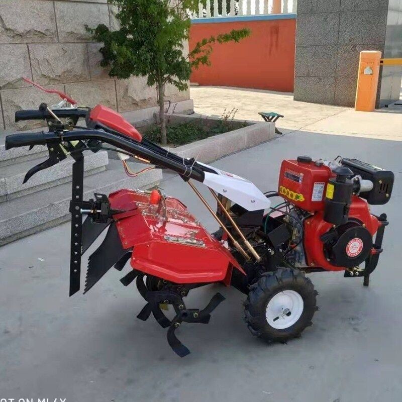自走式柴油四驱微耕机 手推式农用汽油旋耕机 果园开沟旋耕除草机图1