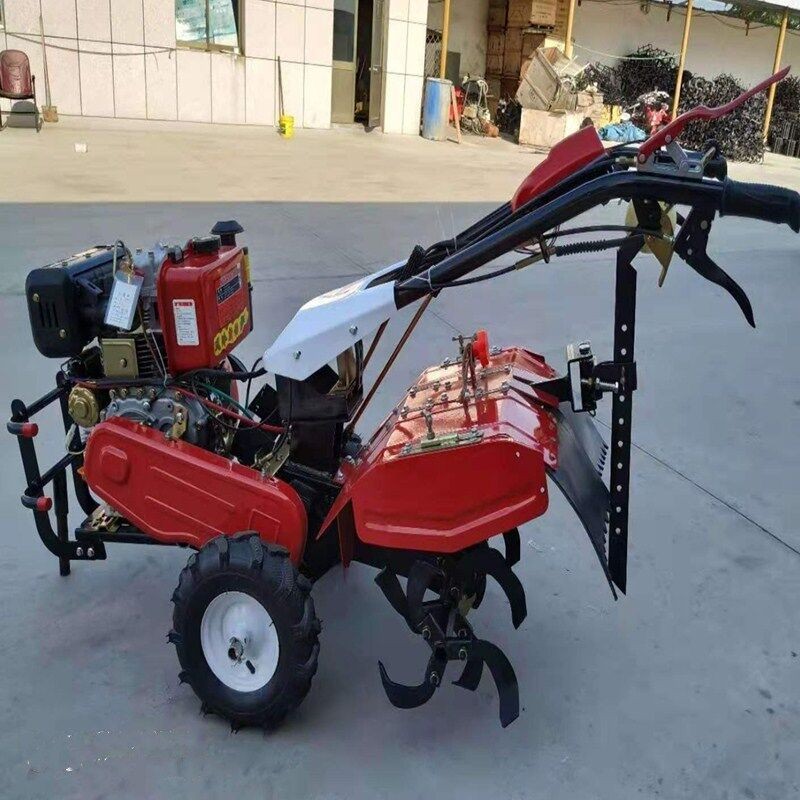 自走式柴油四驱微耕机 手推式农用汽油旋耕机 果园开沟旋耕除草机图2