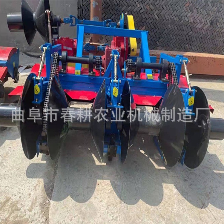 蔬菜草莓大葱开沟机拖拉机带地瓜土豆黄姜烟田筑埂开沟机图2