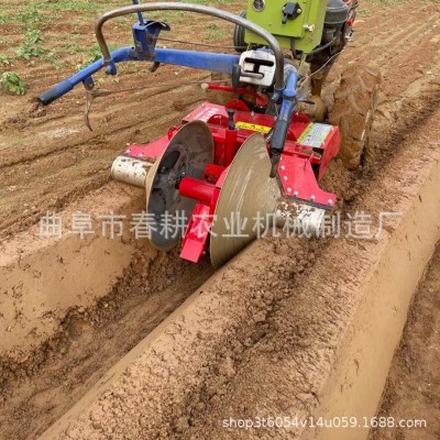 新型草莓起垄机 种植草莓开沟机可调一次成型开沟起垄机厂家