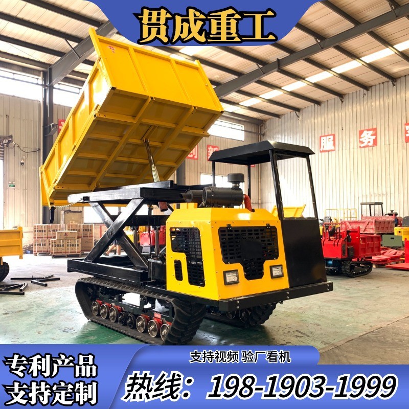 爬山虎运输车 工程橡胶履带柴油液压自卸车 山区搬运履带式运输车图3
