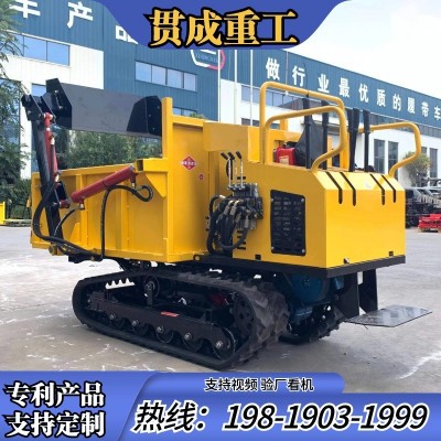 爬山虎运输车 工程橡胶履带柴油液压自卸车 山区搬运履带式运输车
