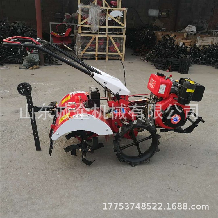 新型四驱微耕机手扶式柴油田园管理机四驱后旋农用旋耕机工厂直销图3