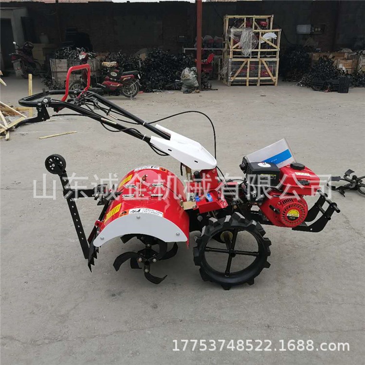 济宁批发小型四驱微耕机农用田园管理机大棚用开沟培土机一机多用图3
