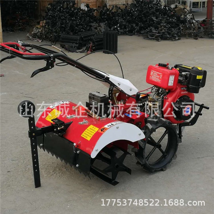 济宁批发小型四驱微耕机农用田园管理机大棚用开沟培土机一机多用