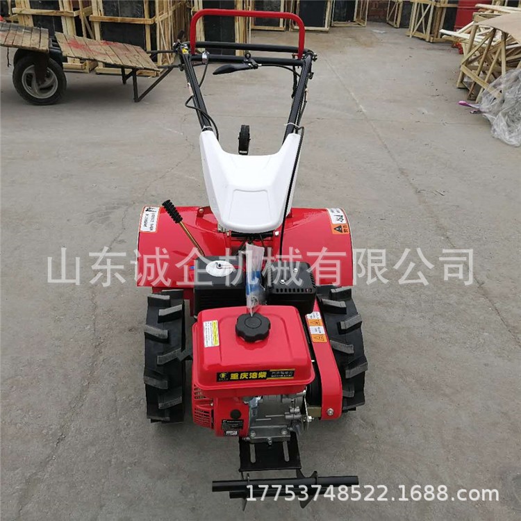 微耕机果园茶园松土机 小型开沟回填培土机 手扶式四驱微耕机