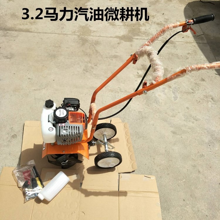 省油轻便手扶式微耕机 水冷柴油旋耕犁地耕地机 大棚开沟起垄设备图2