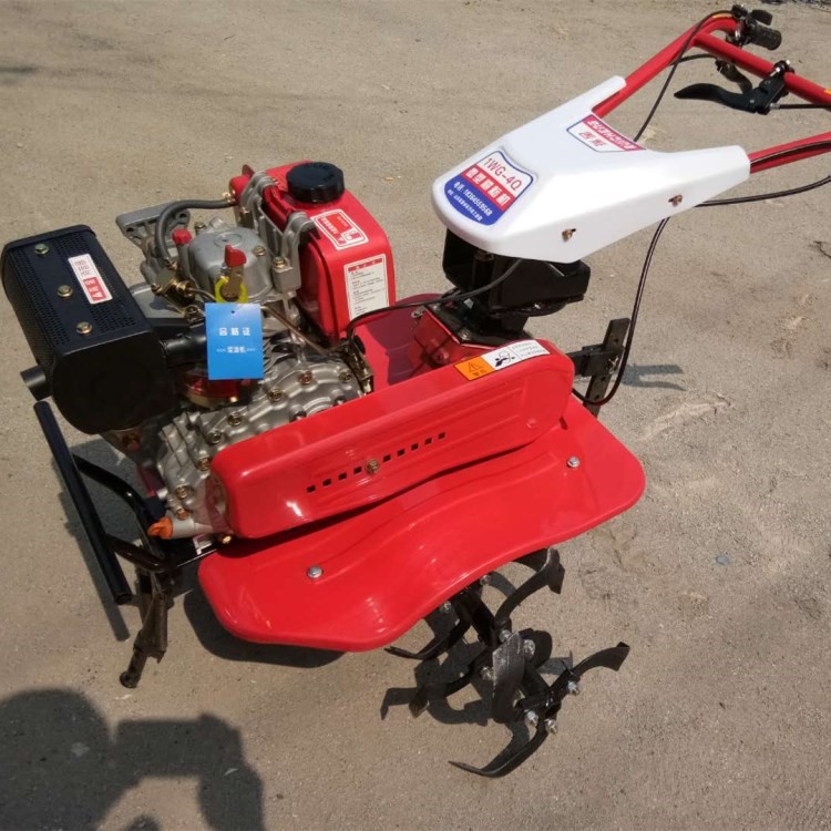 省油轻便手扶式微耕机 水冷柴油旋耕犁地耕地机 大棚开沟起垄设备图4