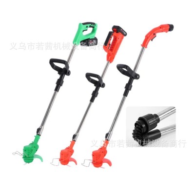 高品质21V无刷电机修剪器电池带折叠和电池显示无绳电动割草机配