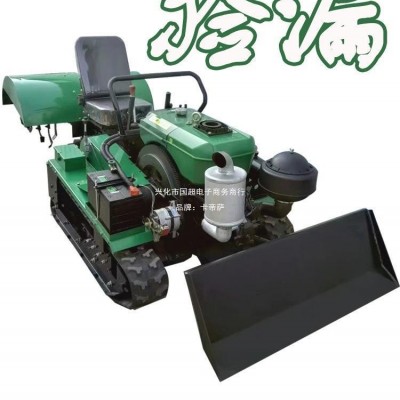 佳熠小型多功能履带旋耕机农用微耕机山地丘陵家用犁地施肥播种机