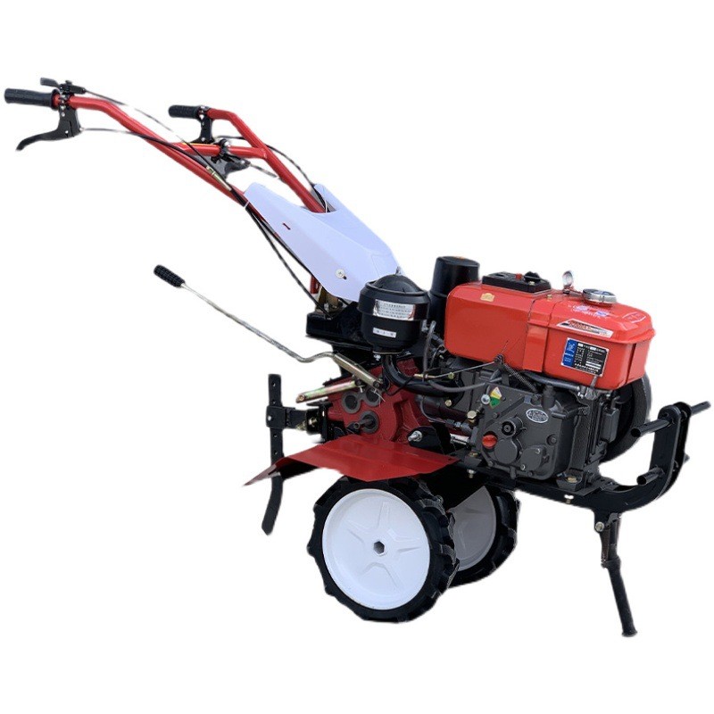 旋耕小型多功能柴油微耕机犁地农用开沟除草起垄家用汽油耕地打田图4