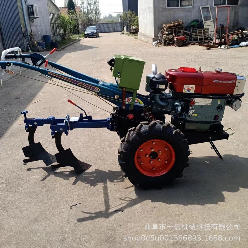 两轮手扶拖拉机多种用途可带犁除草15马力121底盘图3