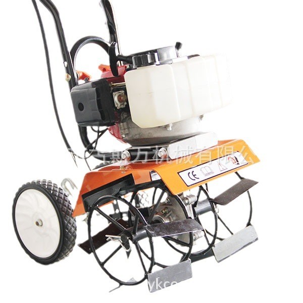 供应2.2马力汽油除草机小型微耕机农用耕地翻土机配除草轮多功能图4