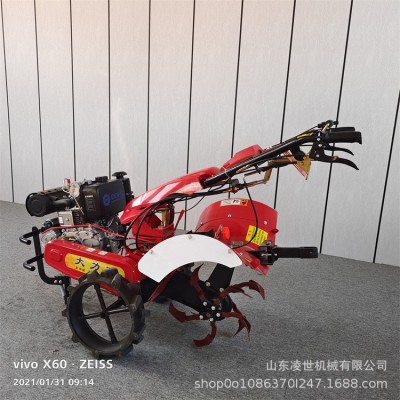 履带式微耕机 大棚果园旋耕开沟机 小型家用农用耕地旋耕机