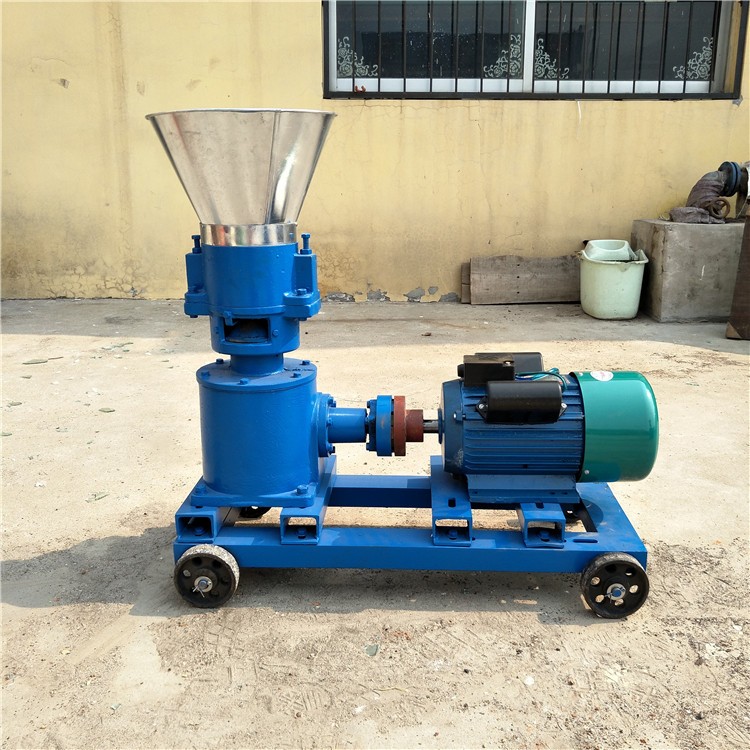 猪饲料颗粒机 平模压辊电动秸秆稻草压粒机 低温复合肥造粒机图3