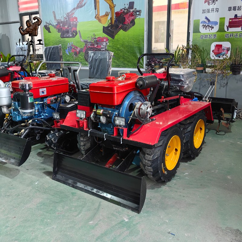 小壮工40马力草莓开沟机 多功能二行玉米楼播种开施肥一体机图4