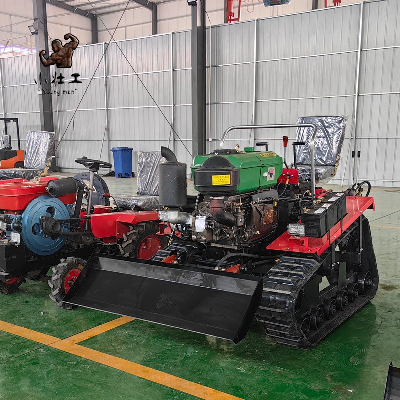 小壮工40马力草莓开沟机 多功能二行玉米楼播种开施肥一体机图2