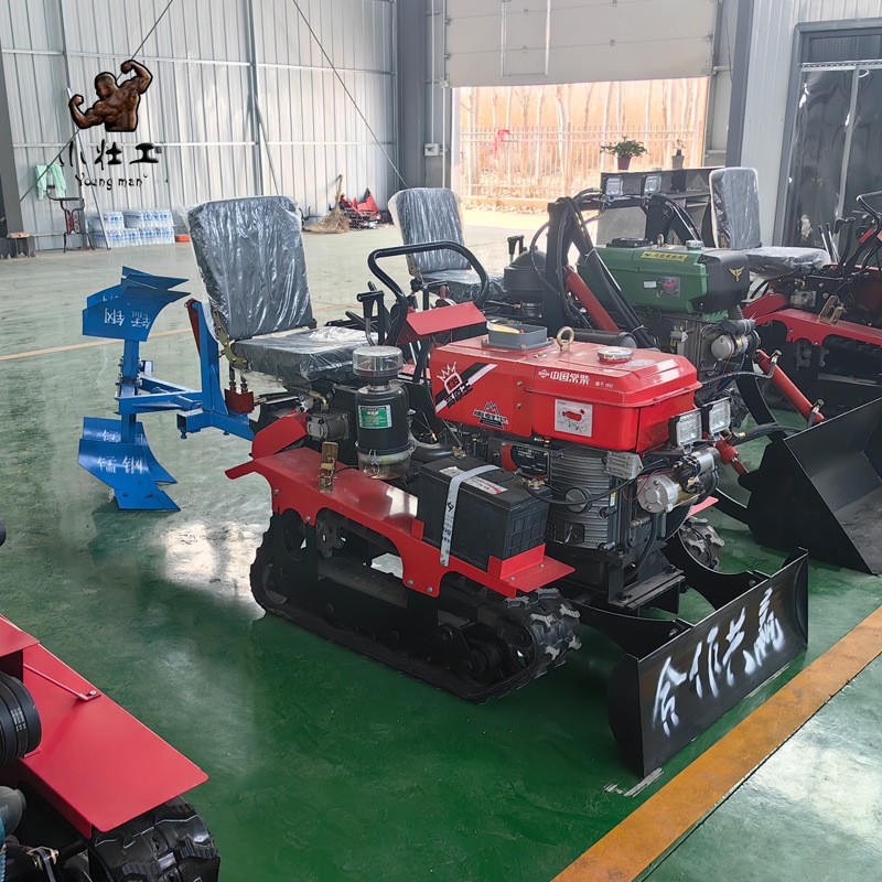 双缸38马力柴油开施肥旋耕机 三铧犁翻地机加小麦楼播种机