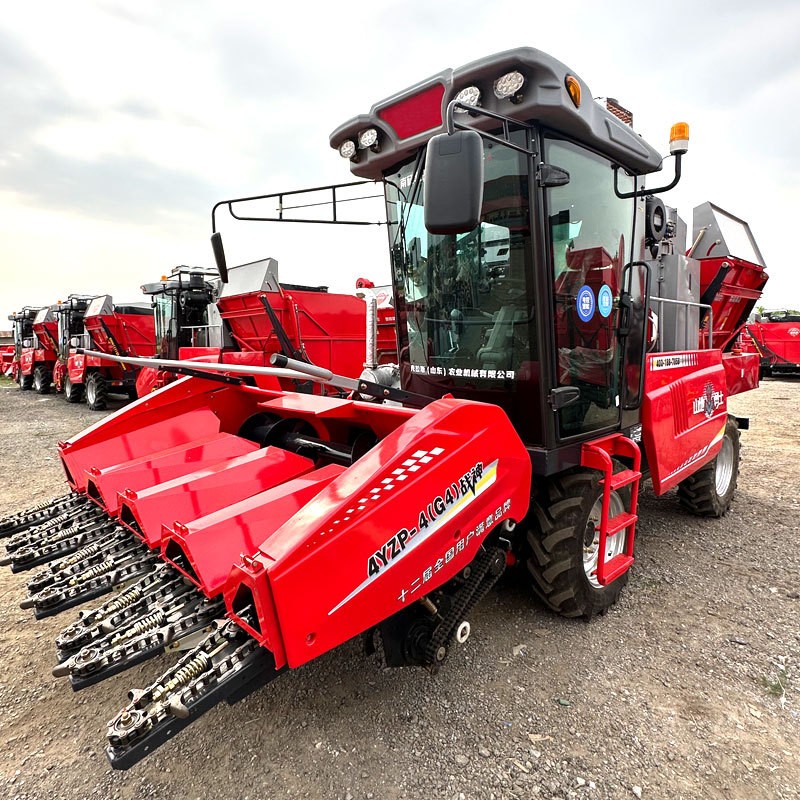 新款多功能四行玉米收获机收割机联合收获一体机两行三行秸秆换田图3