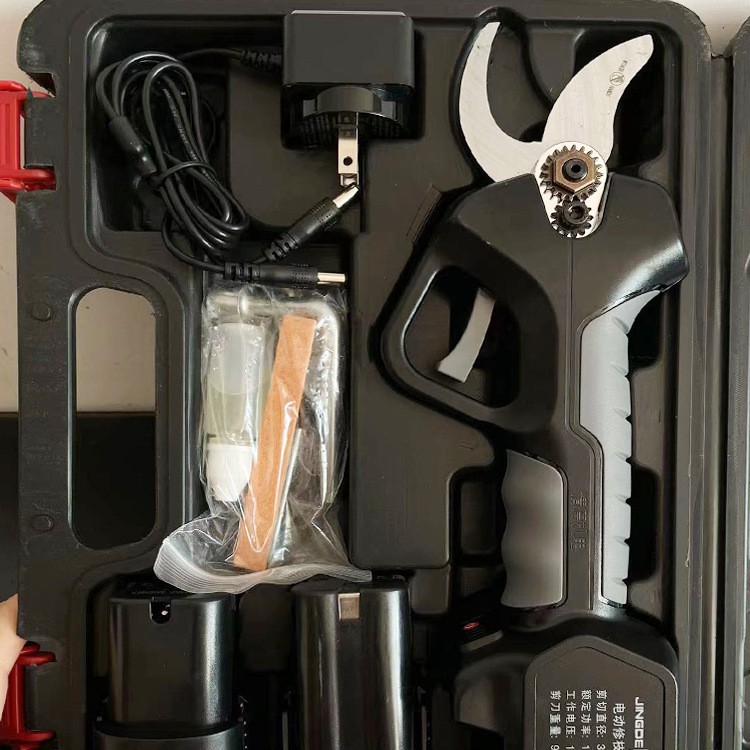 精德科技电动修枝剪 手持式粗枝果树剪 充电款花卉园林修枝剪刀图2