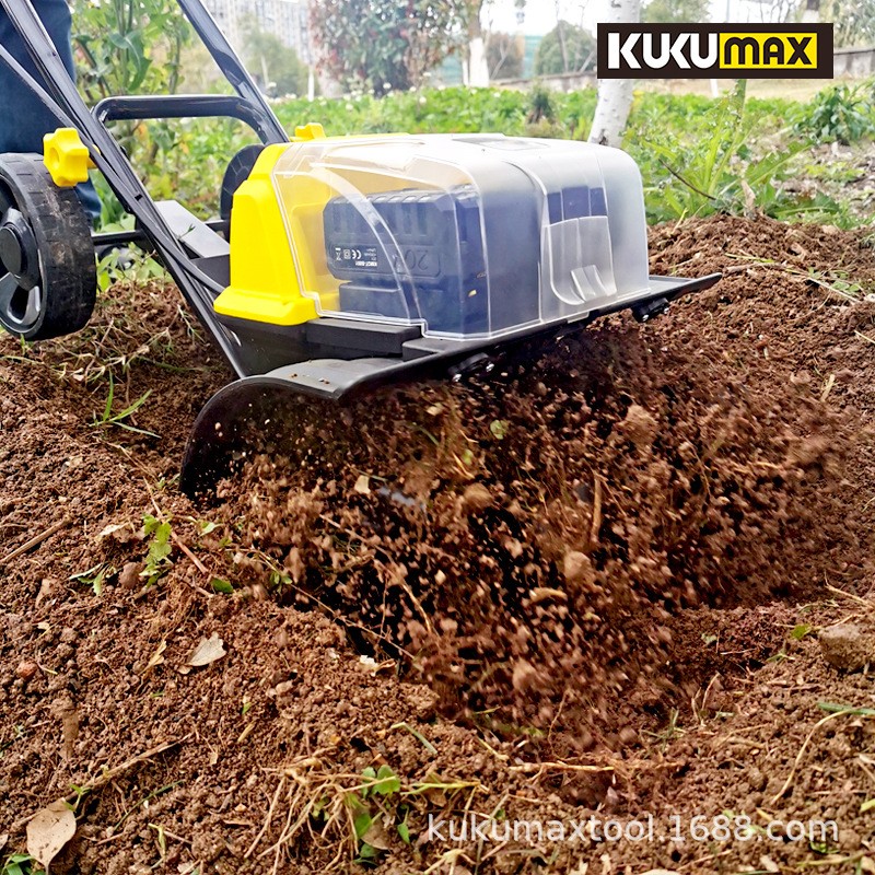 百世弩40V无刷锂电微耕机菜地翻土大棚旋耕机小型家用电动松土机图5