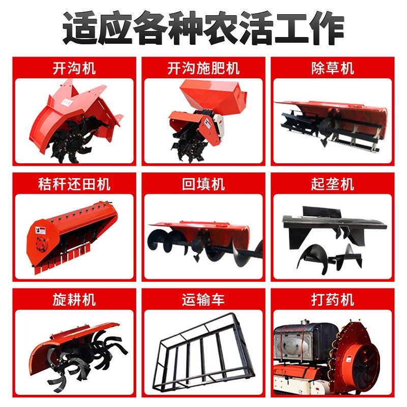 大棚王旋耕机履带式大马力水旱陆两用微耕开沟田园管理机遥控农用图4