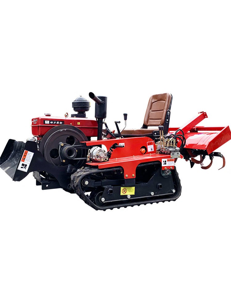 大棚王旋耕机履带式大马力水旱陆两用微耕开沟田园管理机遥控农用图5