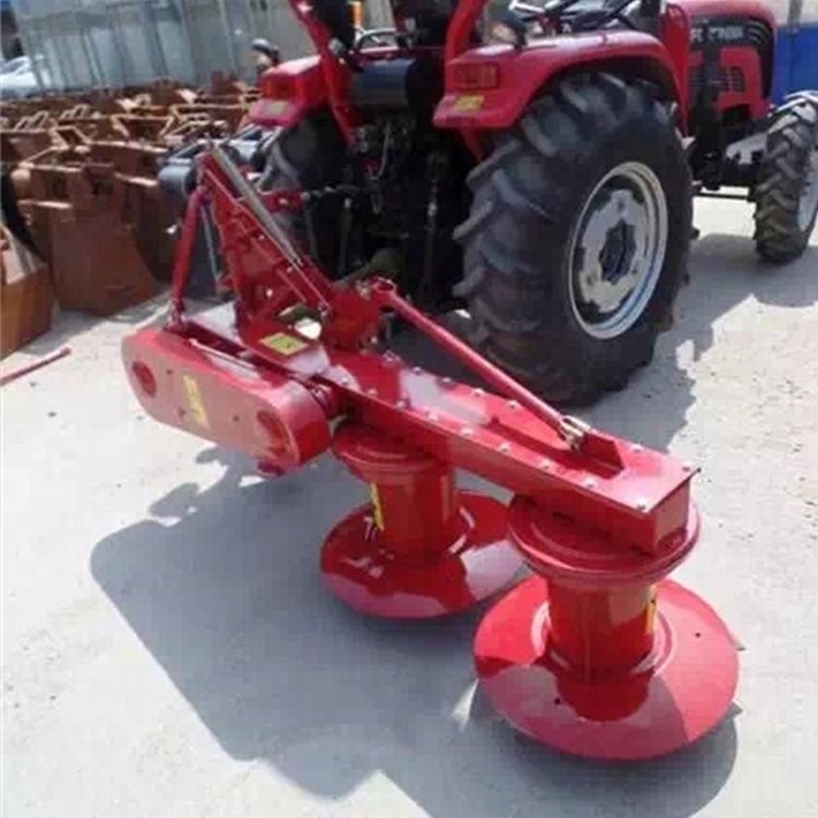 后置双盘割草机 拖拉机带旋转式艾草收割机 圆盘式打草机 鸿琪机械图2