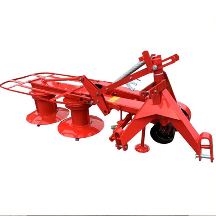 后置双盘割草机 拖拉机带旋转式艾草收割机 圆盘式打草机 鸿琪机械图3