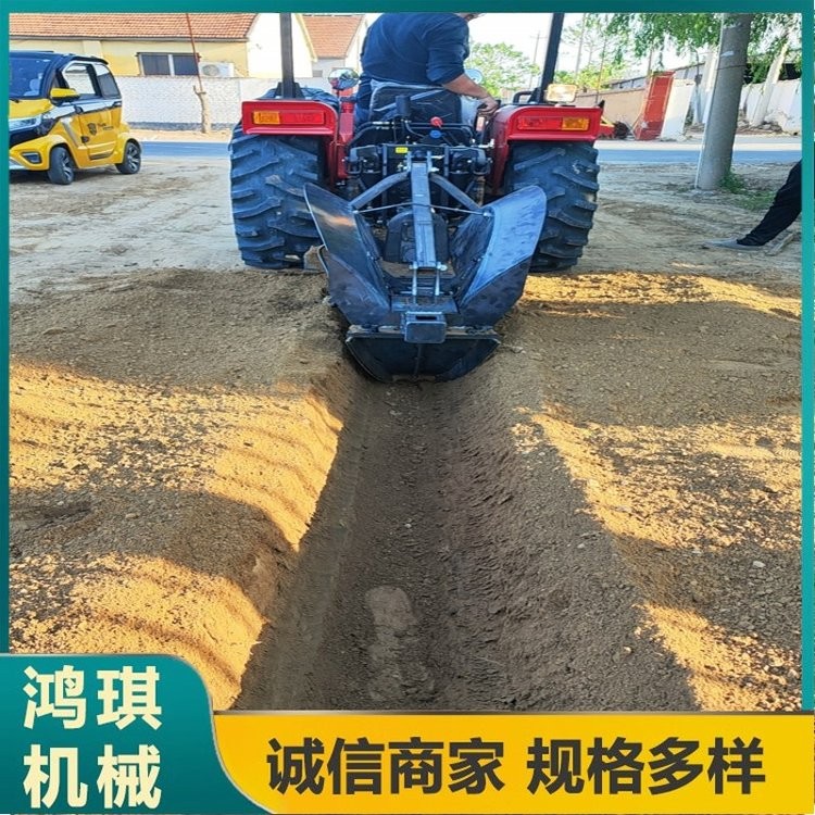 开沟机 大马力拖拉机牵引 高效快速 深度可调节图3