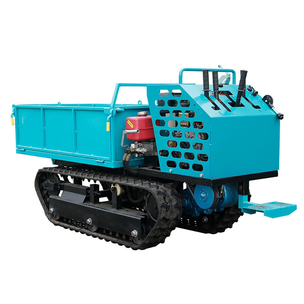 小型履带运输车一吨果园柴油全地形工程爬坡座驾手扶式履带自卸车图5