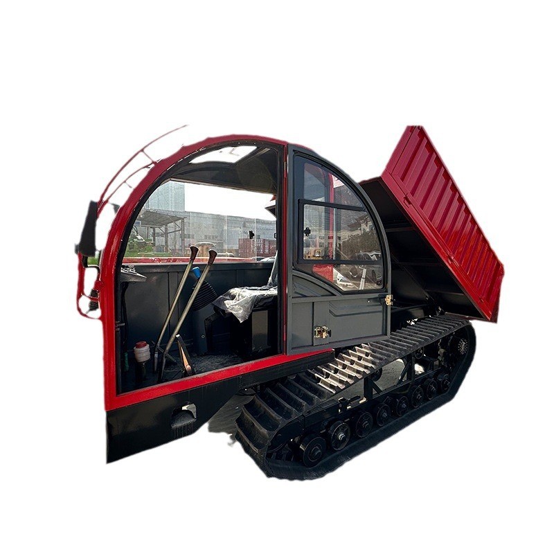 全地形履带运输车爬山虎10吨拉沙石果园 工程爬坡橡胶履带托运车图4